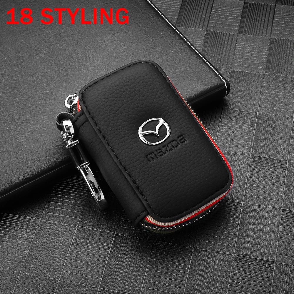 

Leather Car Key Case Cover For Mazda 2 3 5 6 7 323 626 RX8 MX3 MX5 Axela Atenza CX-3 CX-4 CX-5 CX-8 CX-7 CX-9 Demio MPS MS SKODA