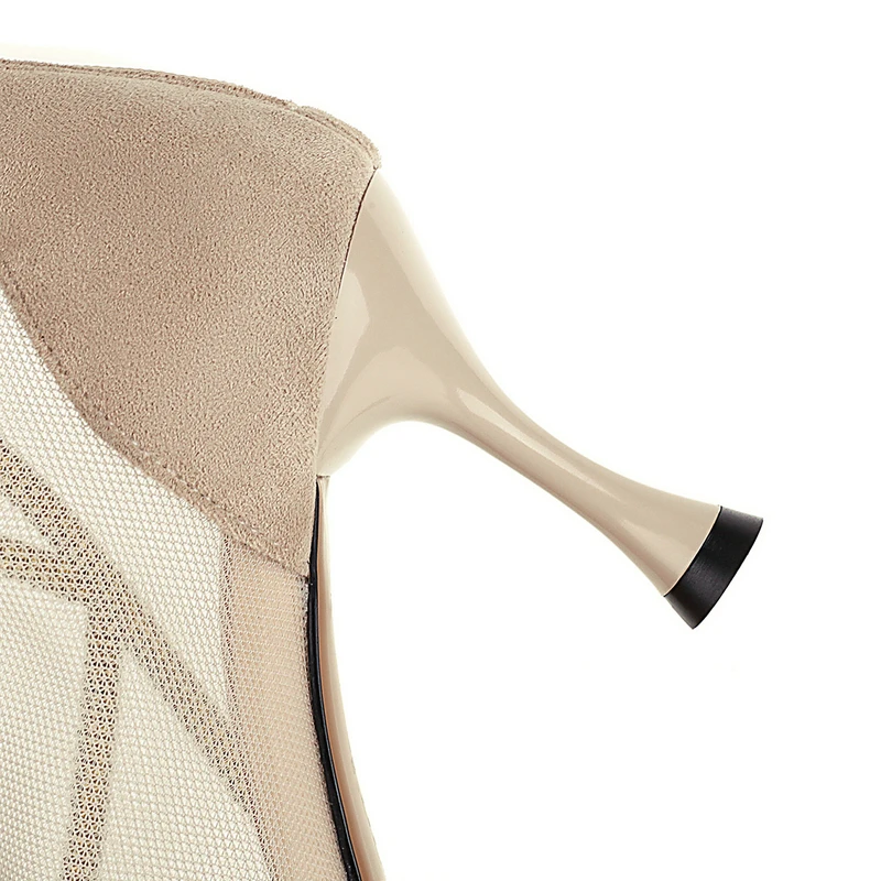 Женские ботильоны из искусственной замши модные короткие ботинки на тонком