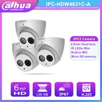 dahua 6mp ip camera outdoor with audio ir leds 50m poe ipc hdw4631c a h 265 120db wdr waterproof video surveillance webcam home