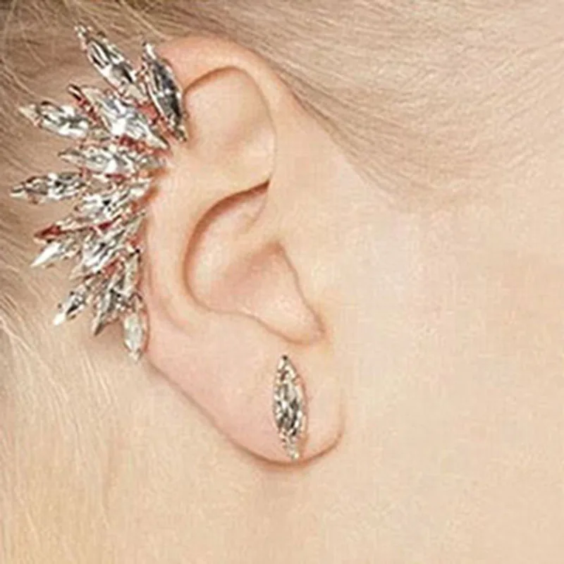 Женские готические серьги в стиле панк с кристаллами и стразами винтажные