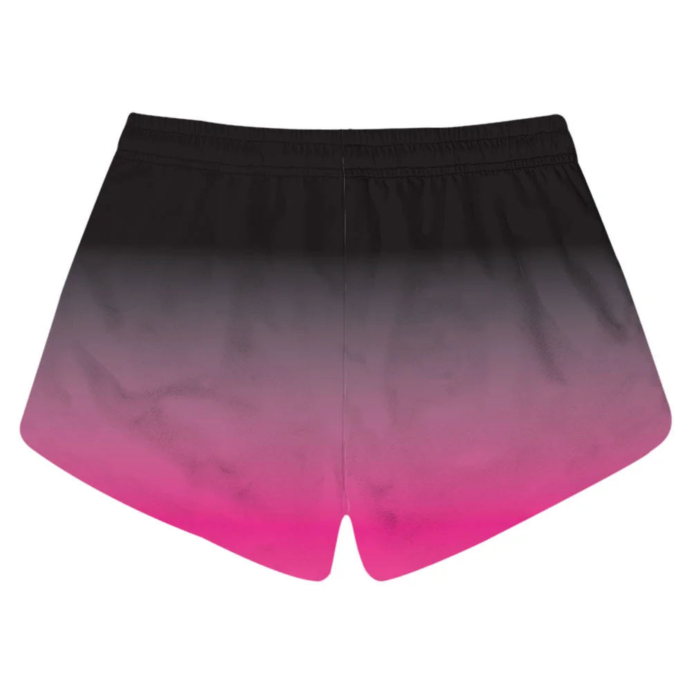 

Summer Women Beach Shorts Drawstring Pants Running Gym Gradient Color Surf Board Shorts High Quality Pocket Travel Surf Swimwear