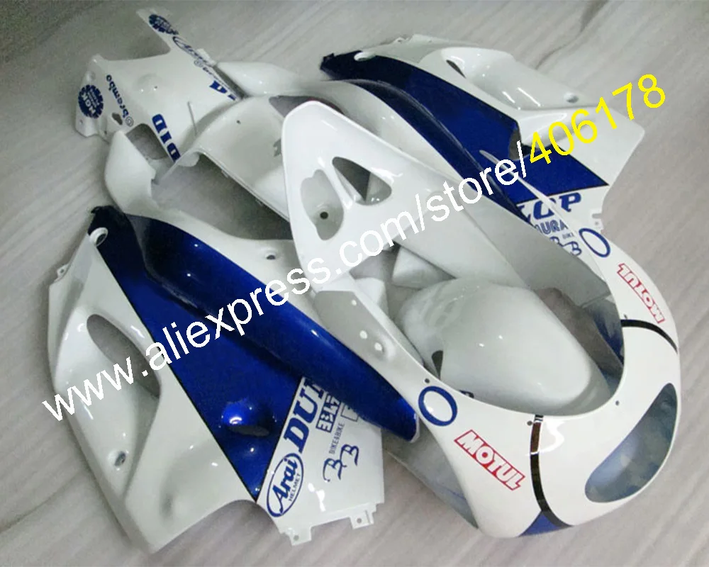 Для Suzuki RGV250 RGV 250 VJ23 VJ 23 1995 1996 95 96 Белый Синий ABS Мотоциклетный комплект обтекателей