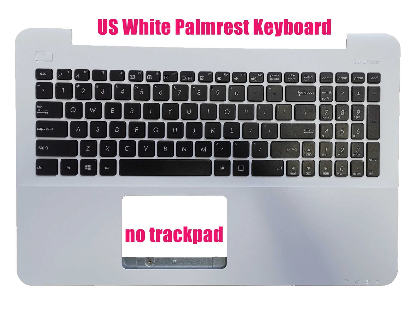 Белая Подставка для рук Asus F554L/F554LA/F554LB/F554LD/F554LF/F554LJ/F554U/F554UA/F554UB/F554UF - купить по
