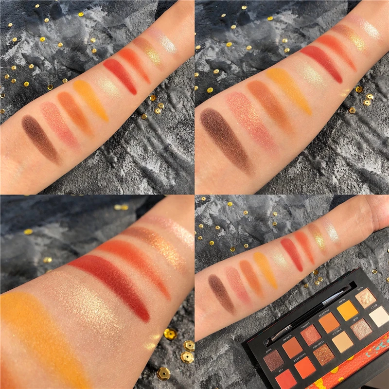 12 Color Cat Dog Metallic Diamond Eyeshadow Pallete Shimmer Matte Glitter Eye shadow Palette Pigmented Makeup Cosmetic |