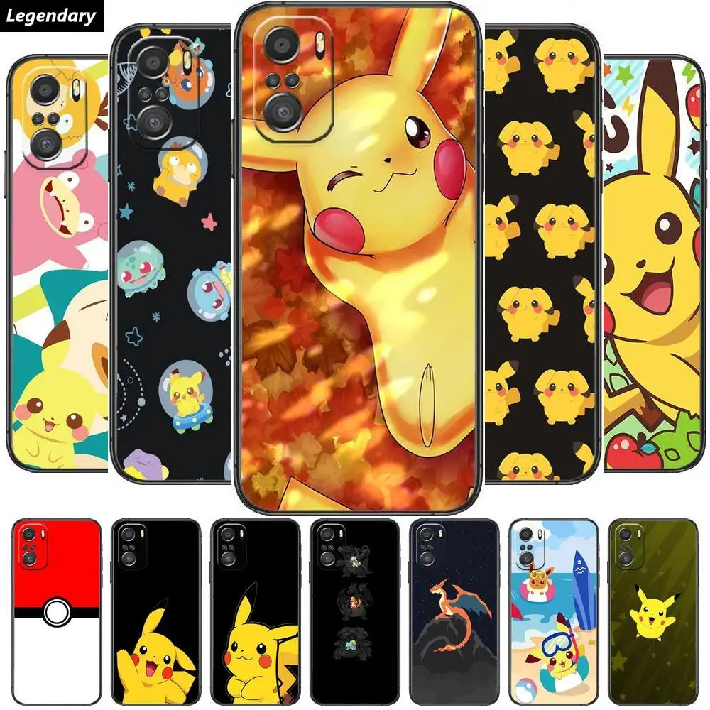 

HD-pokemon Phone Case For xiaomi mi 11 Lite pro Ultra 10s 9 8 MIX 4 FOLD 10T 5g Black Cover Silicone Back Prett