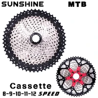 sunshine mtb bike cassette 8 9 10 11 12 speed 36t 40t 42t 46t 50t 52t bicycle freewheel velocidade sprocket new