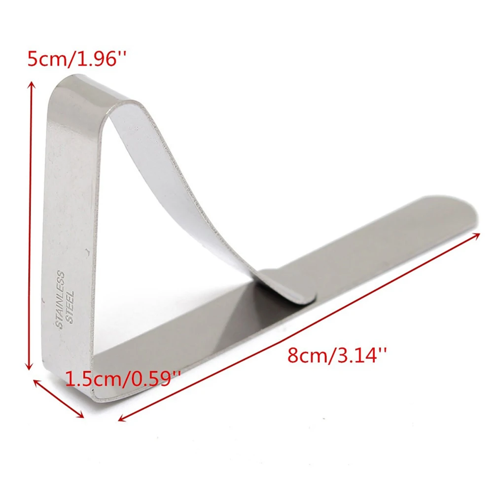 8 шт Нержавеющая сталь зажимы для скатертей Свадебные Променад/круглая скатерть