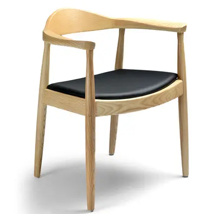 

Американский обеденный стул из массива дерева Kennedy, кресло президента Северного ресторана, кожаный компьютерный стол