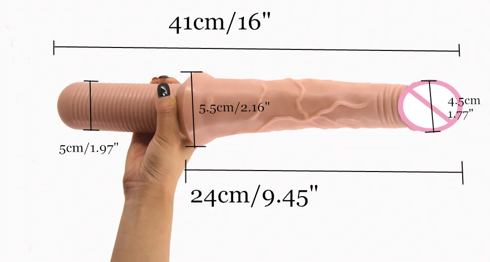 16 дюймовый длинный фаллоимитатор анальная пробка двойного использования