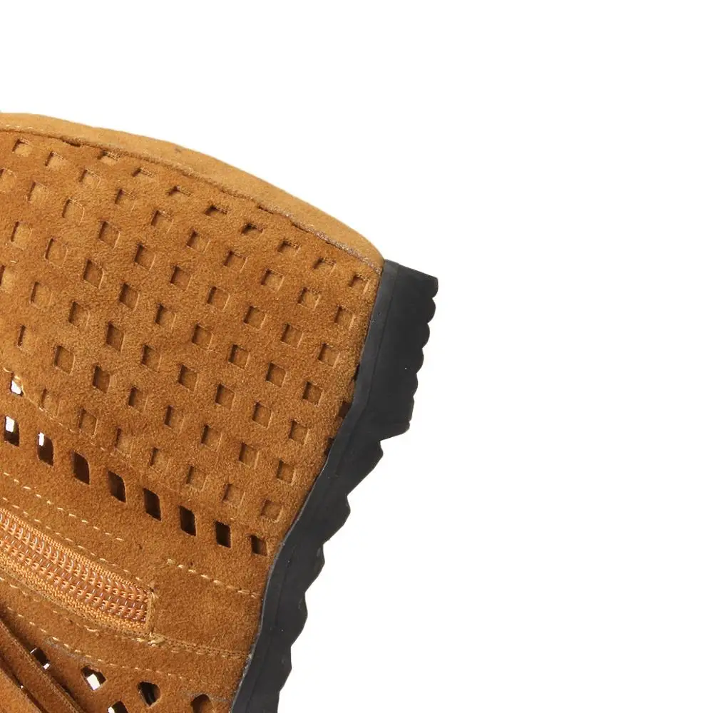 Популярные женские летние ботинки на плоской подошве со скрытым вырезом