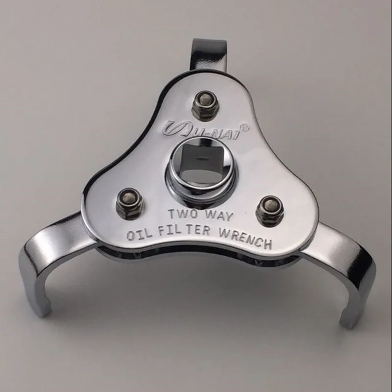 

2 Ways Oil Filter Wrench 3 Legs Adjustable Three Jaw Two Way Round Remover