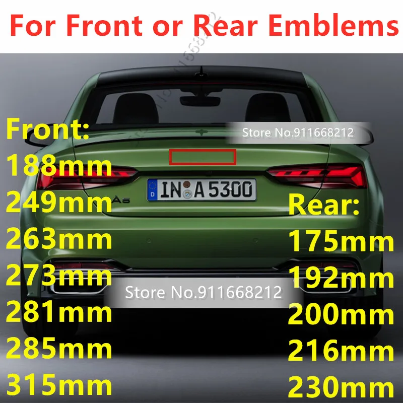 4 кольца ABS 3D автомобильный капот Передняя крышка гриль задний багажник эмблема