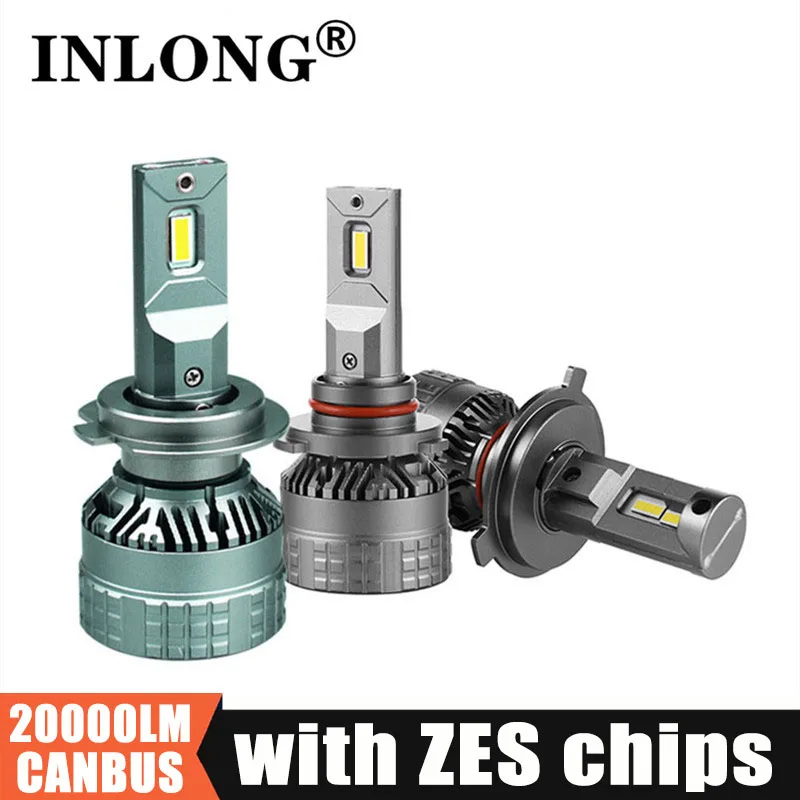 INLONG 2 шт. H7 светодиодные фары H4 Светодиодные Автомобильные 9005 лм 12 В H11 H1 лампы 9006 HB3
