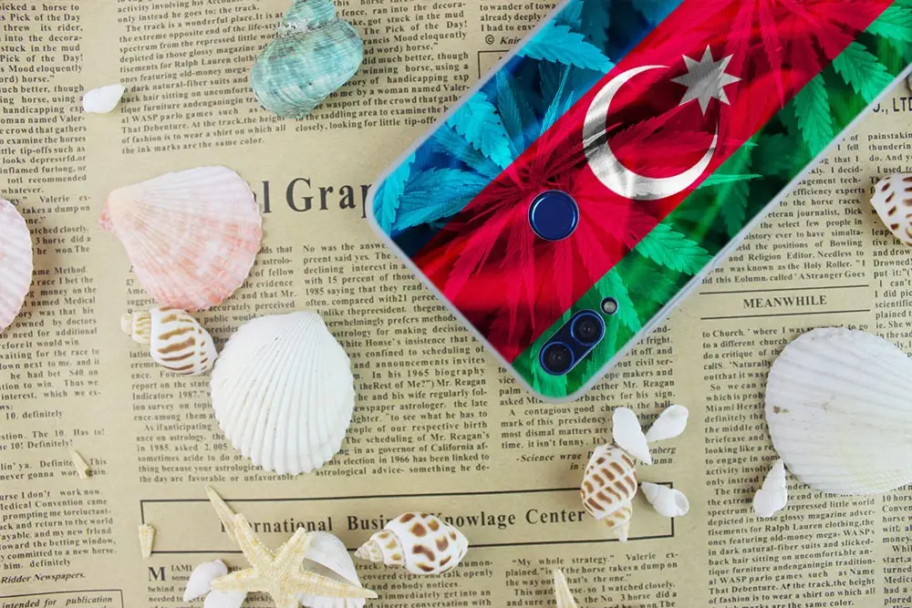 Силиконовый чехол-накладка для телефона с флагом azerbaian пользовательский флаг Huawei