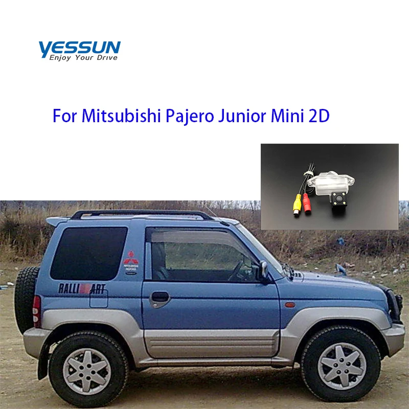 

Yessun License Plate Rear View Camera For Mitsubishi Pajero Junior Mini 2D 4 LED Night Vision 170 Degree HD rear camera