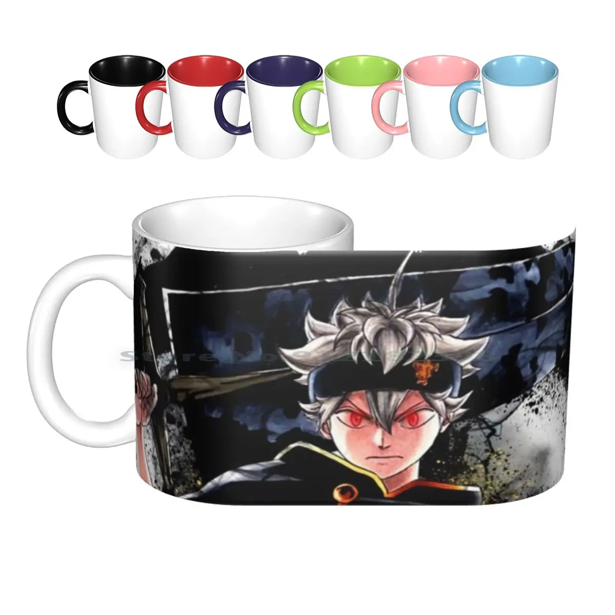 Керамические кружки Asta с черным клевером кофейные чашки Кружка для молока и чая