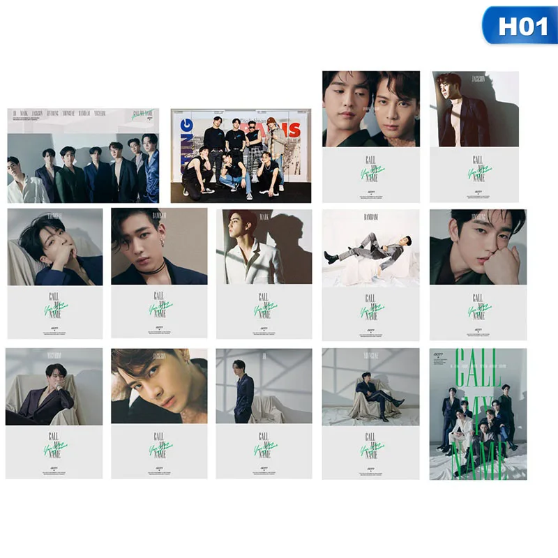 14 шт./компл. GOT7 альбом Call My» с возможностью нанесения собственной фотографии логотипа карты Бумага должностным LOMO Фотокарта - Цвет: H01