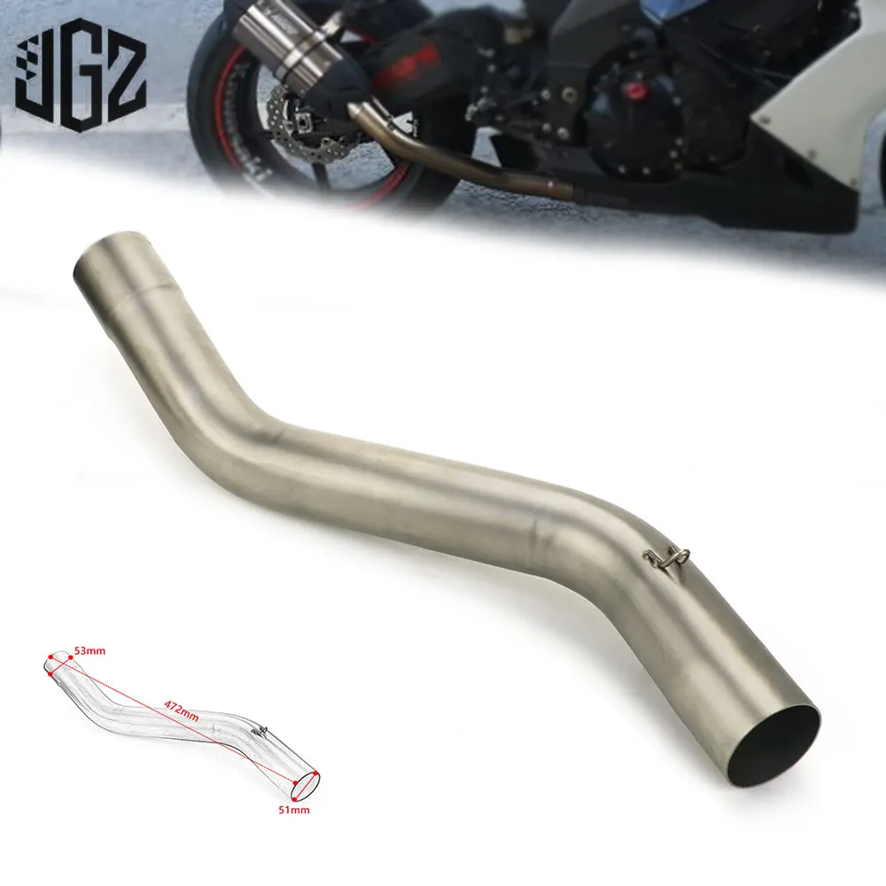 

Выхлопная труба для мотоцикла, нержавеющая сталь, соединитель средней трубы, глушитель для KAWASAKI ZX-10 2008 2009 2010, аксессуары