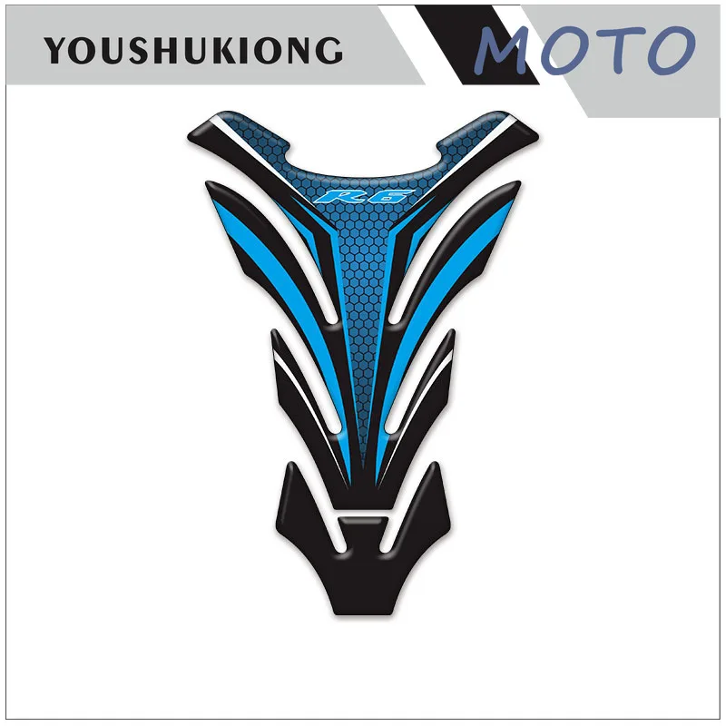 

Motorcycle For YZF R6 3D Resin Raised Fuel Tank Pad High Quality Decorative Protector Sticker Motorbike Tankpad Decal