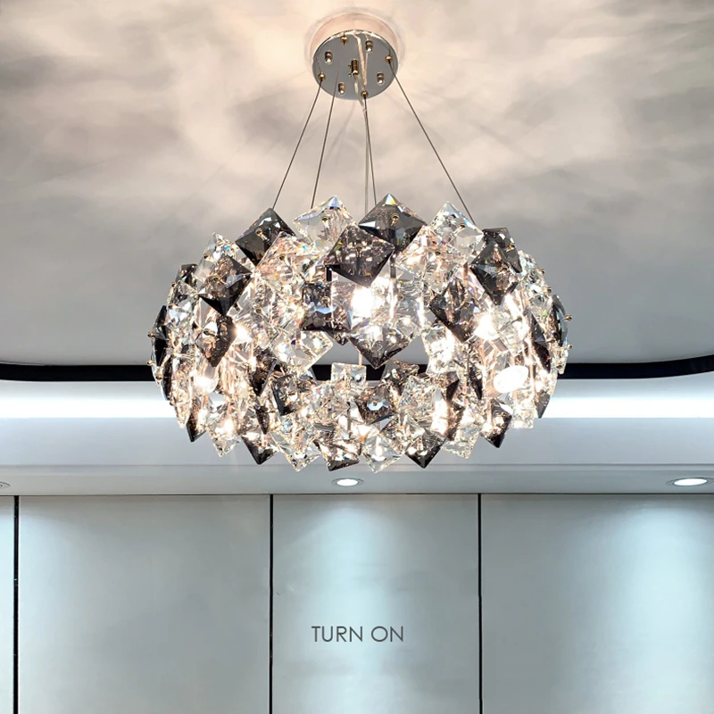 저렴한 북유럽 LED 크리스탈 펜던트 조명, 현대 창의력 디자인 홈 장식 매달려 램프 거실 침실 식당 바