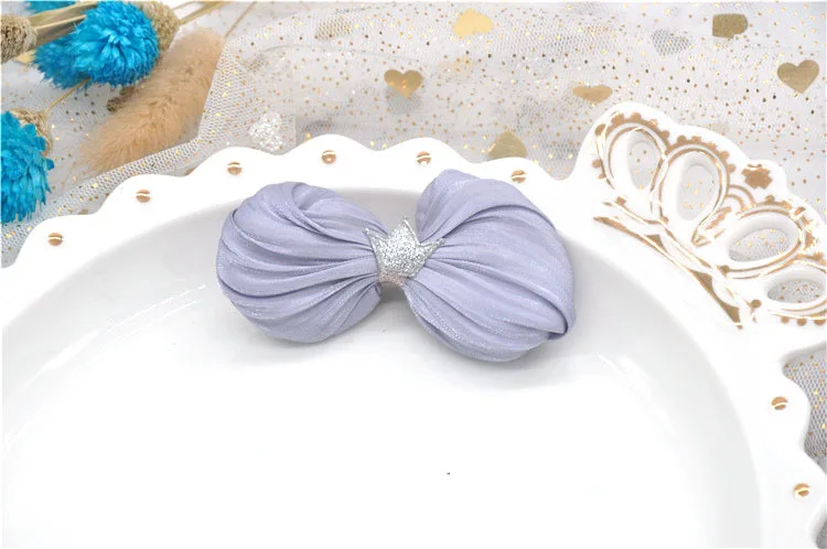 

Fabric bright silk bow retro sweet children's hair accessories hairpin primary school princess hairpin top clip headdress