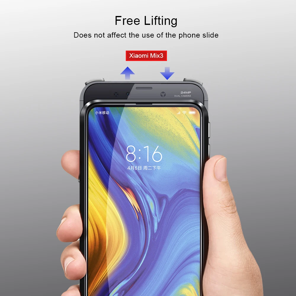 OATSBASF push pull Дизайн Роскошный металлический каркас форма чехол для телефона Xiaomi MI