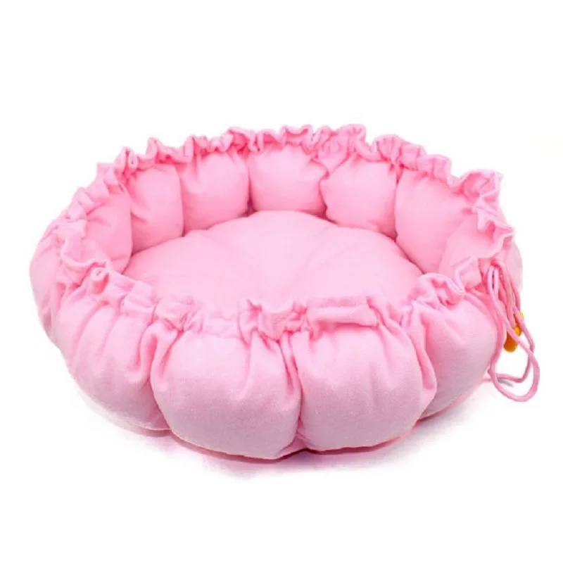 Круглая Pet Kennel Pumpkin Nest Регулируемая PP хлопковая кровать для собаки кошки котенка
