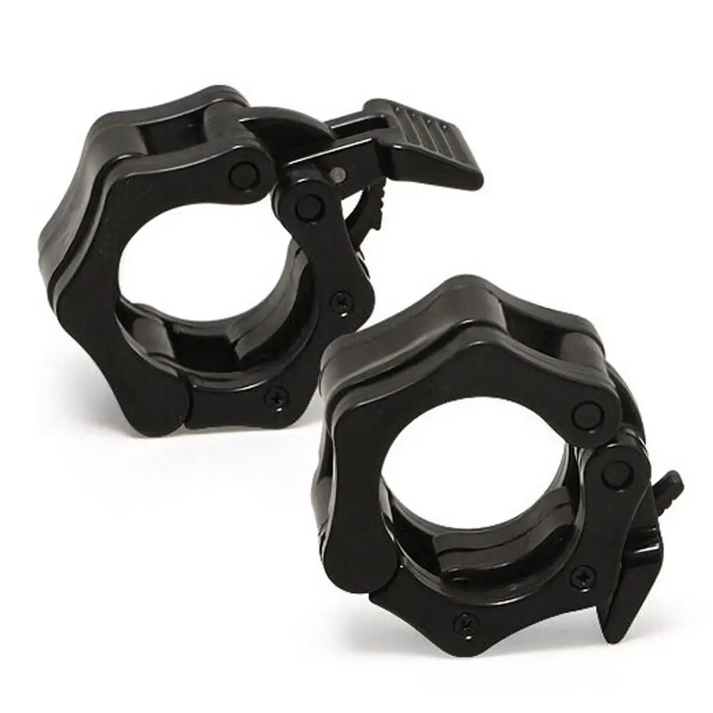Black 50mm 1 пара " 2" Тяжелая атлетика воротник клип Кроссфит фитнес гантели зажим для штанги мускулатура Powerlifting для тренировок тренажерного зала - Цвет: Black 50mm