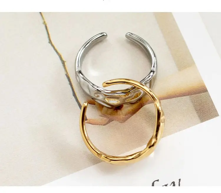 Кольца женские из нержавеющей стали золотистого/стального цвета регулируемые