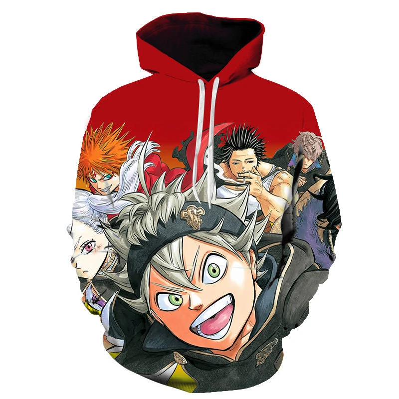 

Newest Cool Anime Black Clover Hoodies Men Women Hoodie Sweatshirt Hoody 3D Print Cartoon Pullovers Unisex Tops 5XL