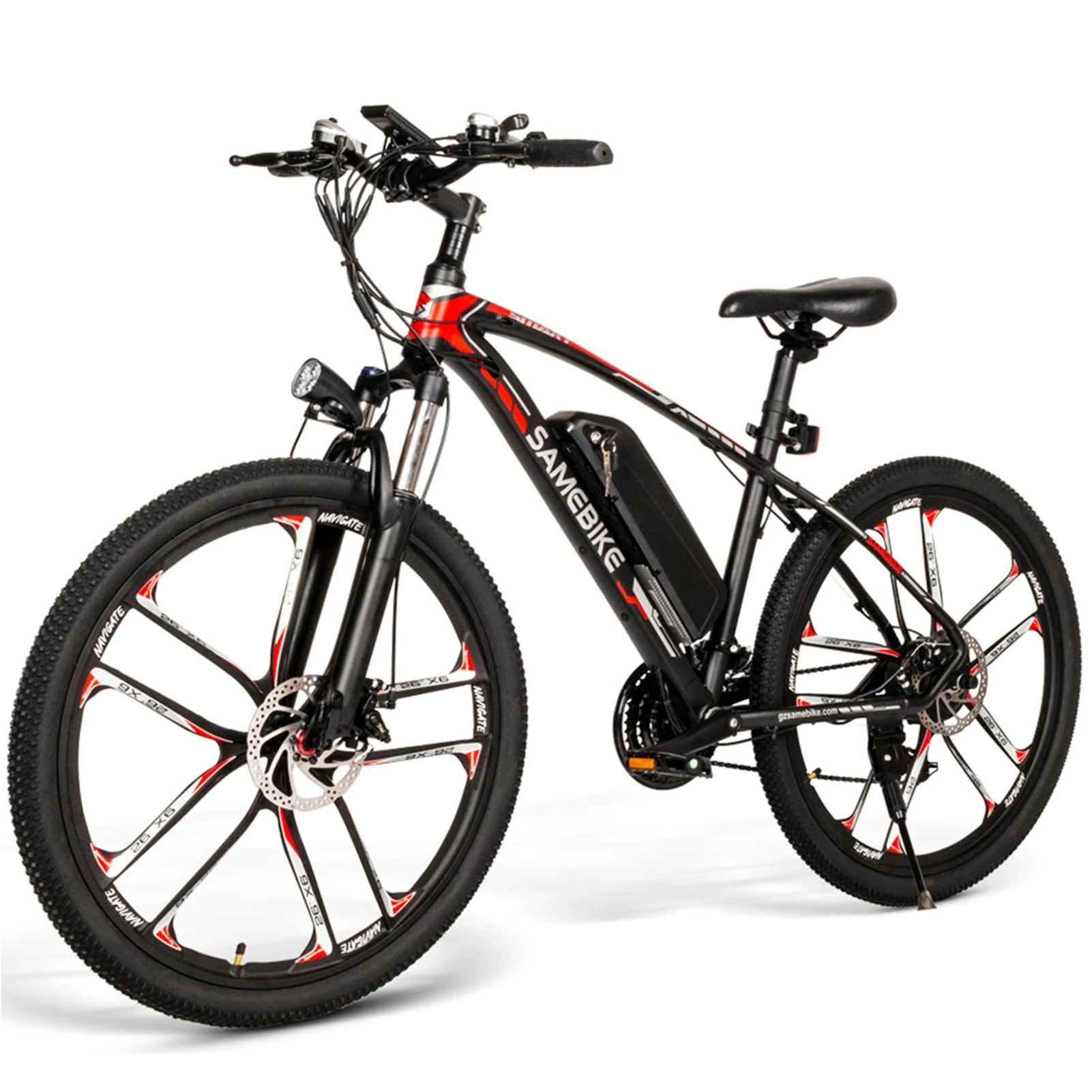

Samebike 26-дюймовый Электрический велосипед 350 Вт двигателя мопеда велосипеда 48V 8AH Мощность электрический велосипедный спорт; Большие размеры ...