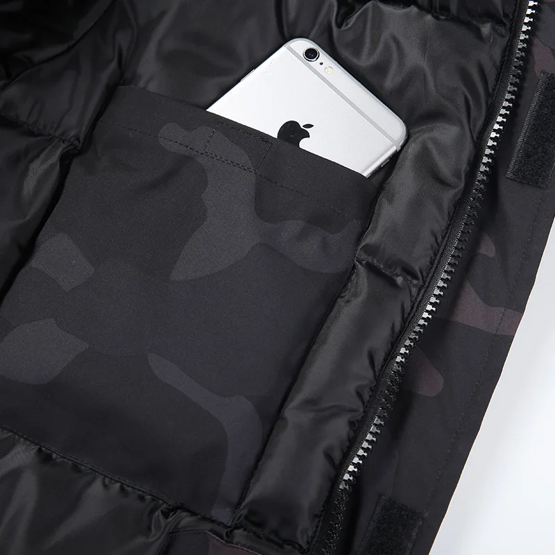 

2020 Winter -20 Degrees Men's Cotton Padded Jacket Hooded New Thick Warm Long Camouflage Casual Coat L-6XL