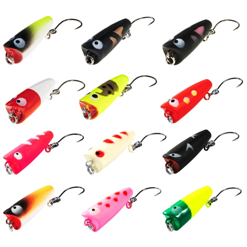 

Mini Popper Fishing Lure Artificial Wobbler Hard Bait Plastic Swimbait Crankbait