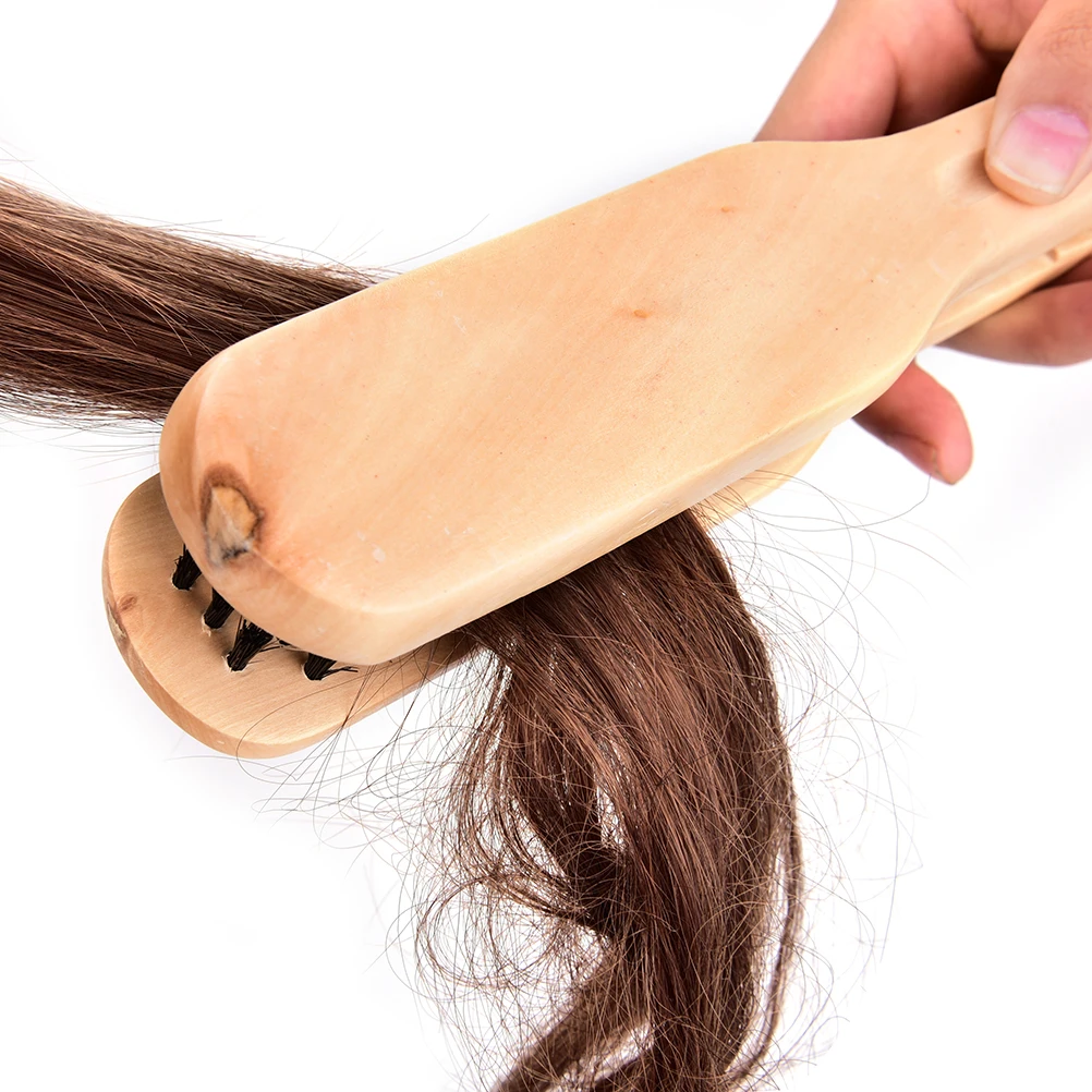 Двойная щетка для волос из шерсти кабана v образная укладки Антистатическая