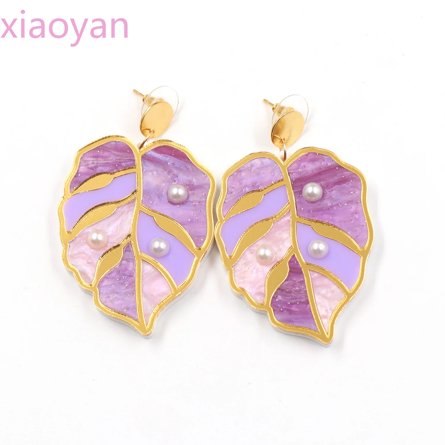 

(1 пара) серьги с листьями монстеры для женщин, ювелирные изделия, тропическая пальма, гергии, винтажные жемчужные акриловые серьги