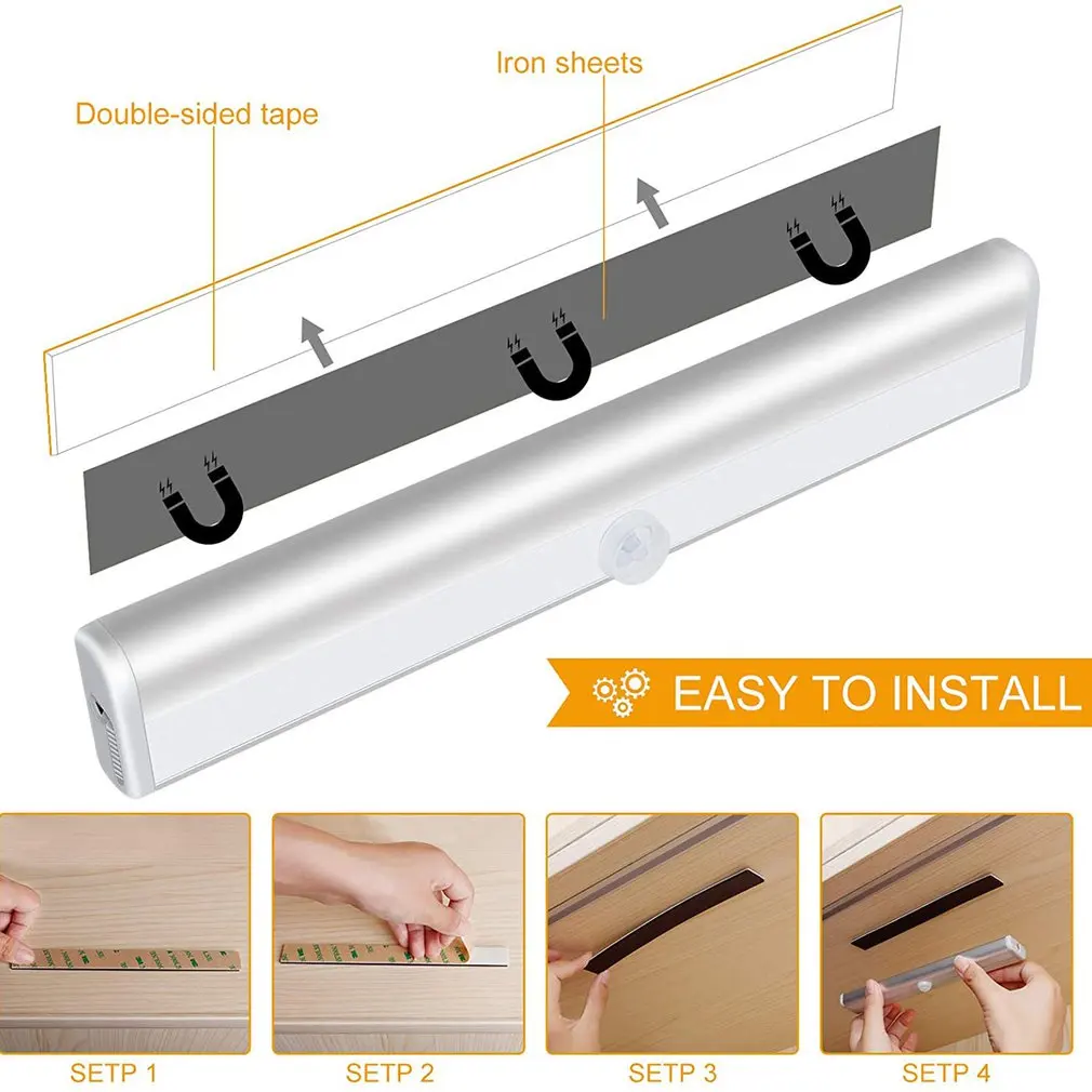 

New 2021 GYD-2 Body Induction Lamp Smart Home Supplies Human Body Induction Night Light Light Perception Warm Light