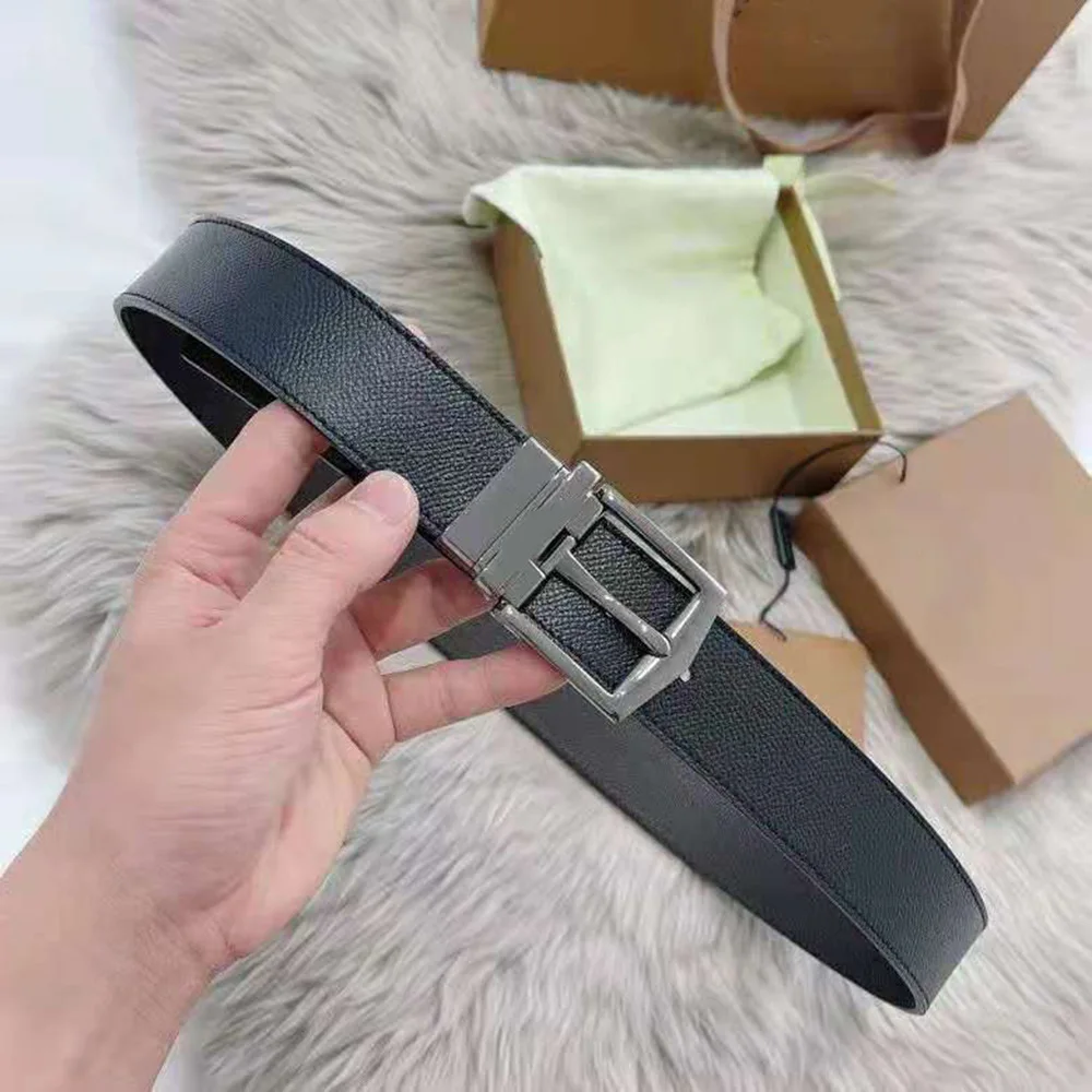 

Ремень мужской кожаный двусторонний, 3,4 см, в оригинальной коробке