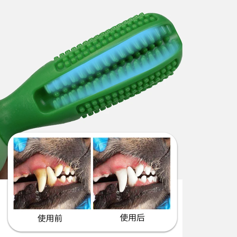 Собака Зубная щётка жевательные игрушки натуральный каучук нерушимой для чистки
