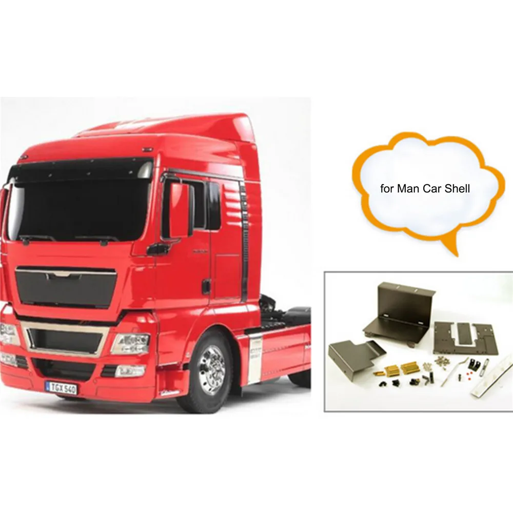 Металлическая напольная панель для рулевого сервопривода 1/14 Tamiya Scania Man Benz RC