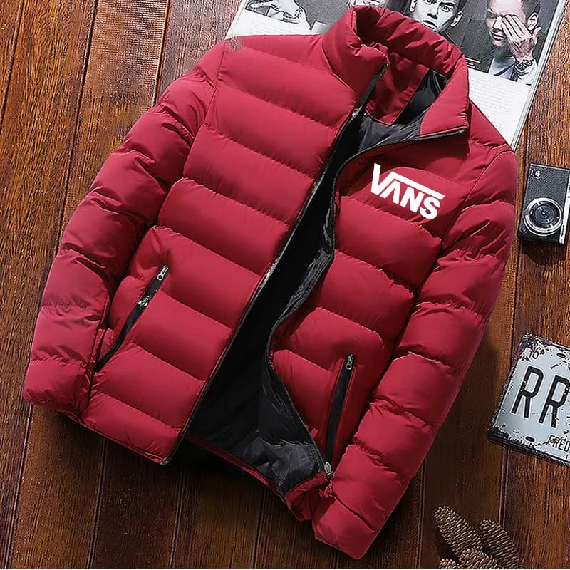 

YES vns Print Winter Jacket Men Thick Warm Jacket Slim Casual Hooded Male Parka Jacket Men Cotton Thick Parka Jacket