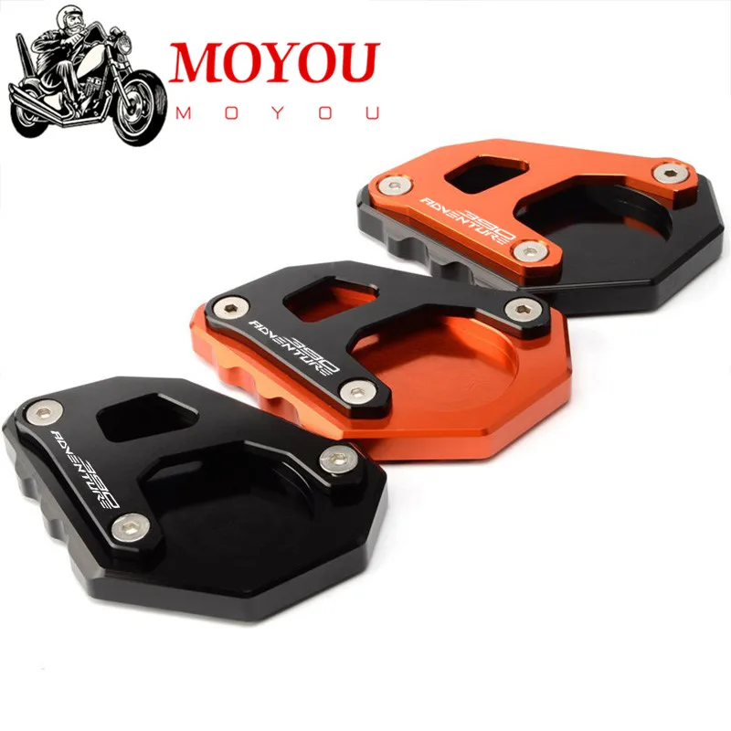 

High quality For 390 ADVENTURE 2020-2021 Motorcycle Aluminum Side Stand Enlarge Kickstand Enlarge Plate Pad Accessories