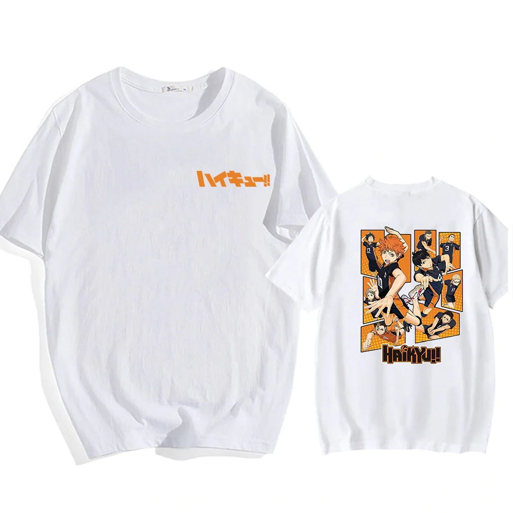 

Harajuku T Shirt Men Anime Shirt Haikyuu Short Sleeve Anime Tops Male