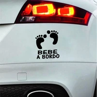 bebe a bordo sticker baby on board decal car sticker vinyl blackblack or white and so on can support customized pattern