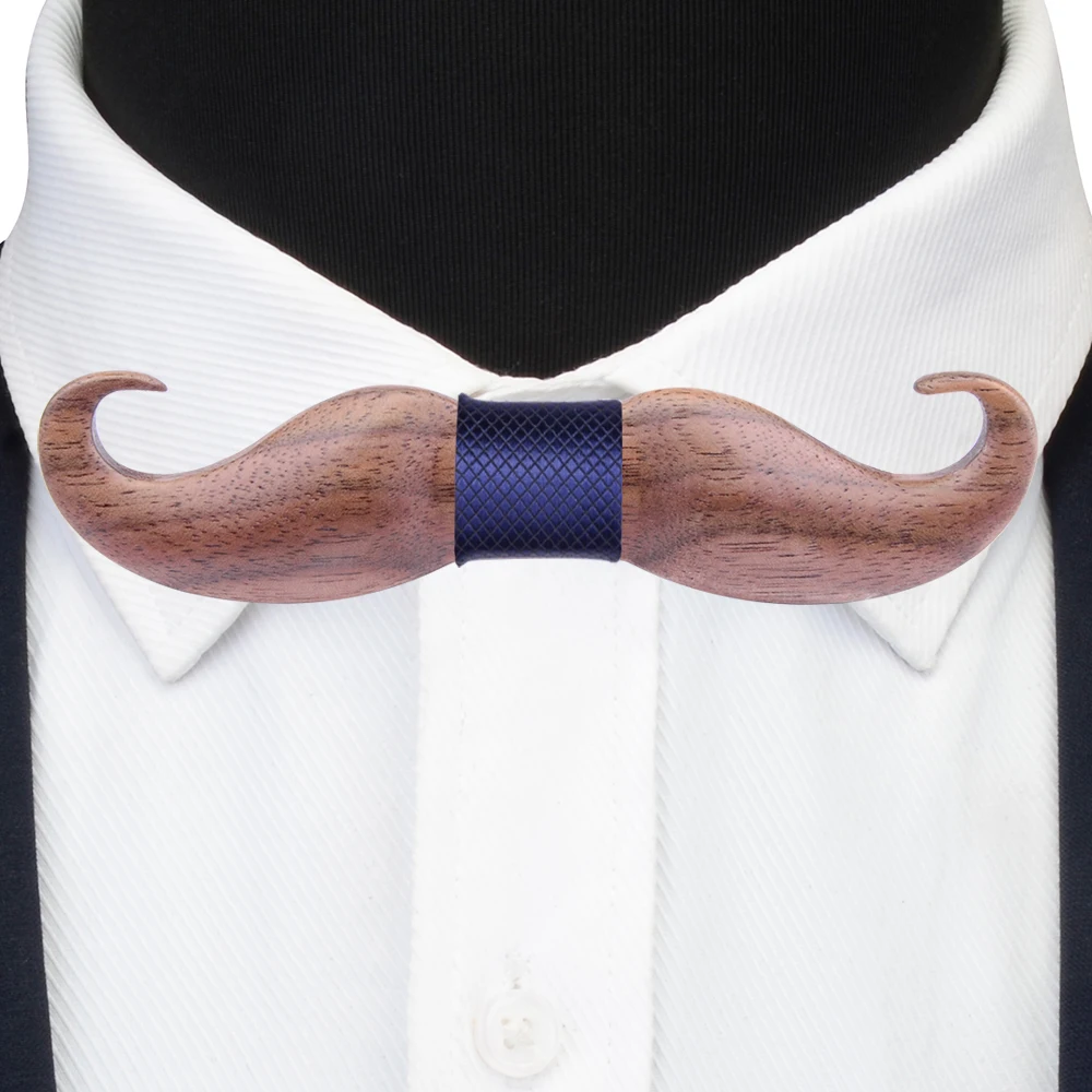 Новинка 3D Усы деревянный галстук бабочка для мужчин подарок красный бул плед