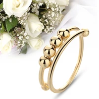 rotary bead finger ring alloy anti anxiety spin adjustable fashionable jewelry party friend lover gift decoration accessory