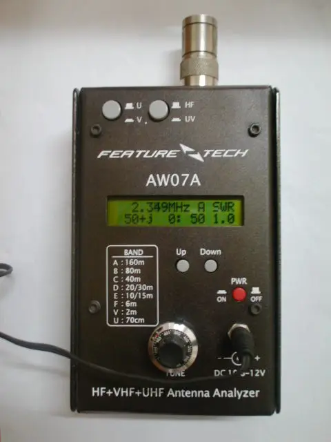 Английский verison HF + UV AW07A HF/VHF/UHF 160M 490 МГц анализатор сопротивления SWR антенна