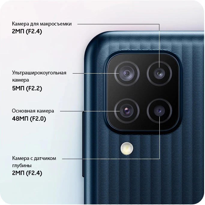 Смартфон Samsung SM-M127F Galaxy M12 Light Blue 6.67&amp#39&amp#39 3GB 32Gb 48МП Android 5000mAh | Мобильные телефоны и