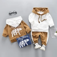 baby boy spring autumn hooded cotton clothing suit 0 to 4 years toddler boys leisure sports two piece suit cute kids clothes