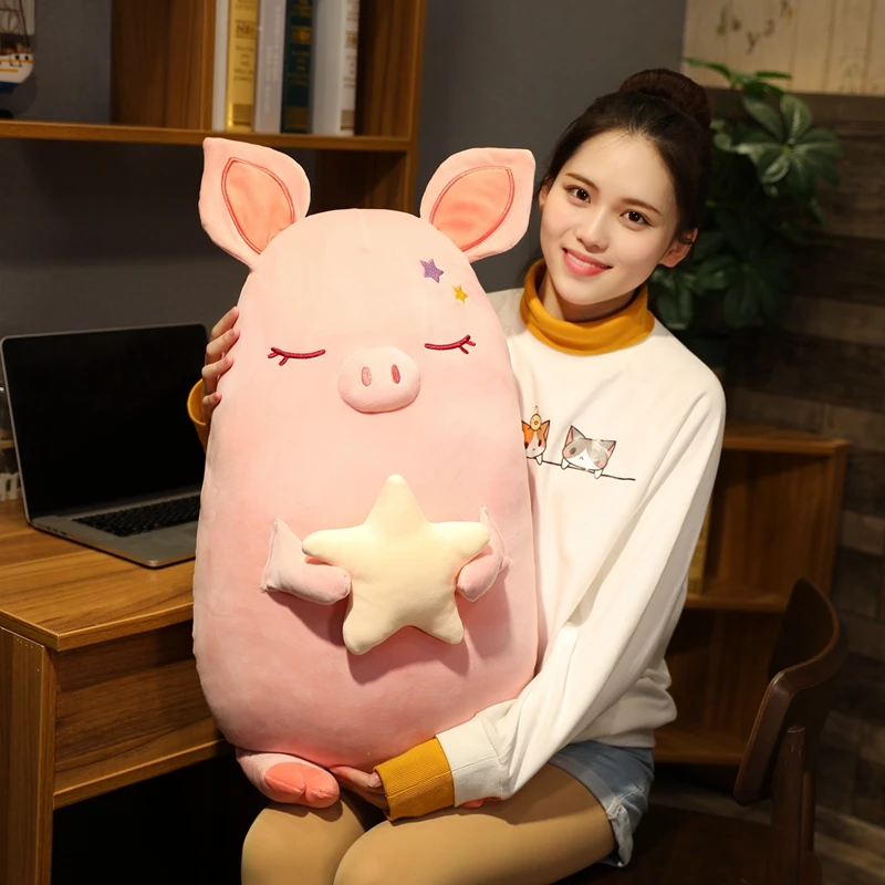 

45-80cm Cute Lovely Pink Pig Plush Toys Stuffed Plush Piggy Doll Soft Animal Plush Pillow Cushion Gift for Girls Children Baby