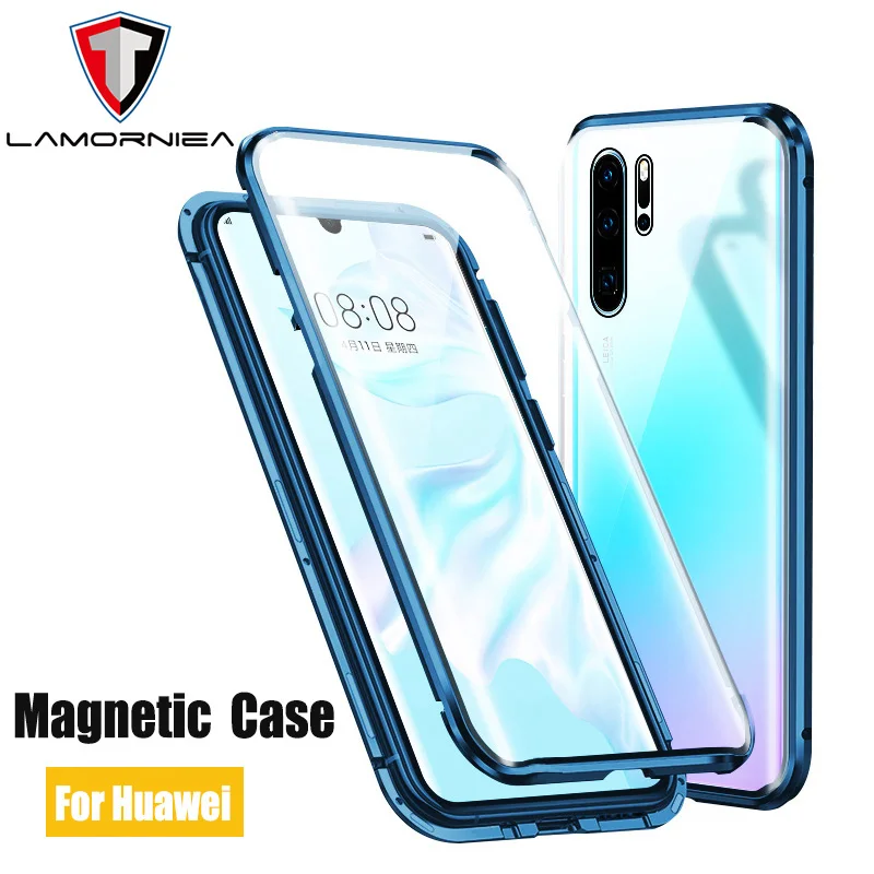 

Чехол для Huawei P Smart 360, двусторонний, магнитный, закаленное стекло с полной защитой 2021, чехол-книжка для Huawei P Smart 360, 2021